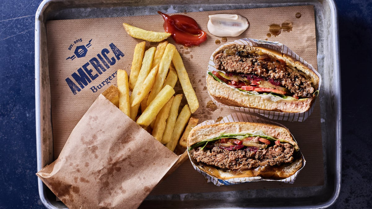 Granola with cherries and strawberries